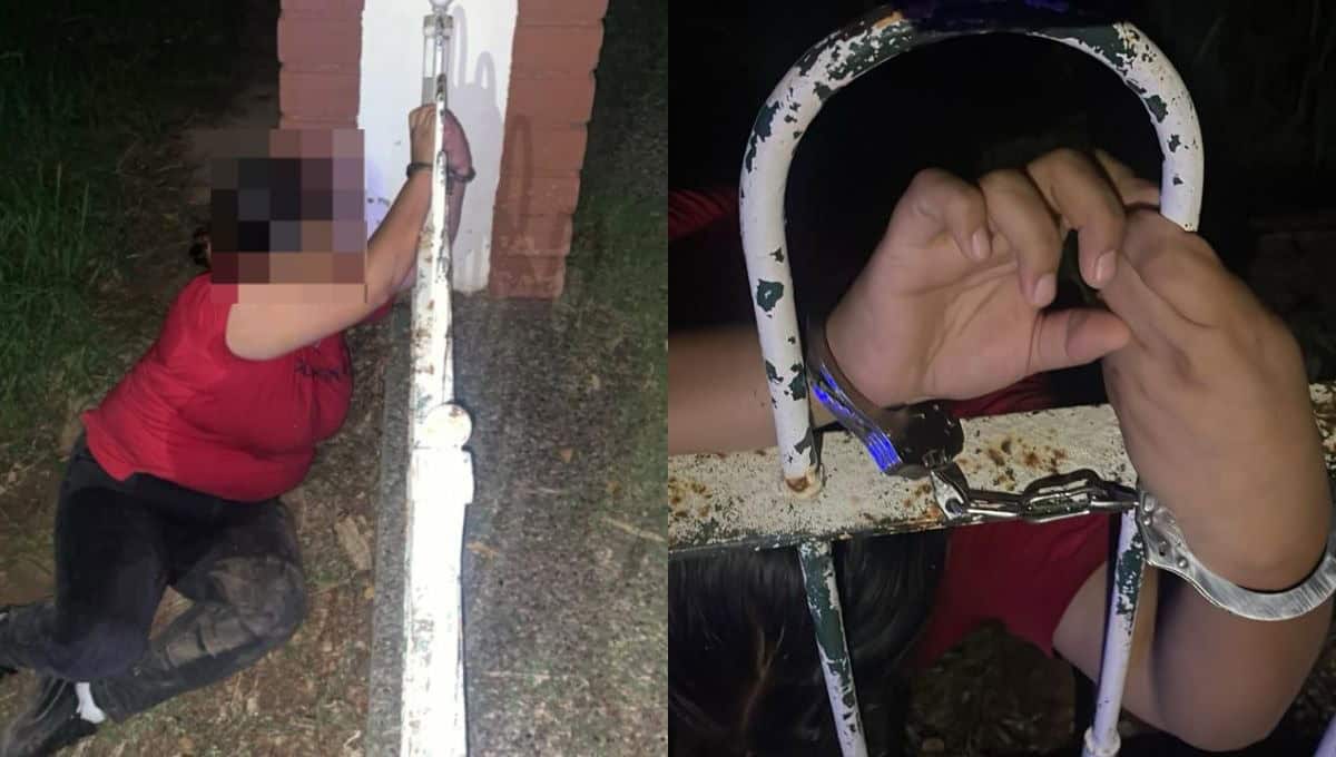 La mujer prefirió no dar información sobre quienes la esposaron. FOTO: Luz Noticias