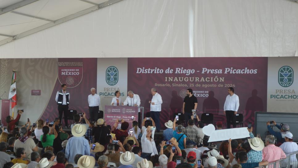 Inaugura AMLO el Distrito de Riego de la Presa Picachos. ¿En qué consiste esta obra?