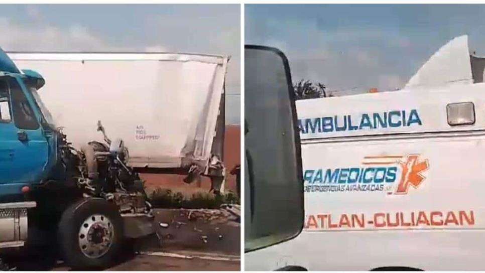 Congestionamiento vial y daños deja choque entre dos trailers cerca de la caseta de cobro de Costa Rica