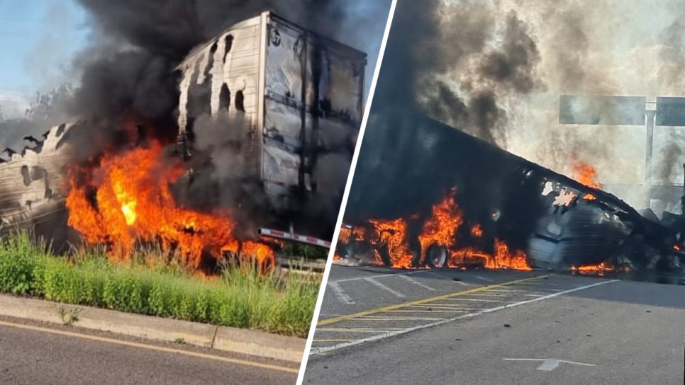 Tras narcobloqueos en Culiacán reabren la circulación en la Carretera México 15