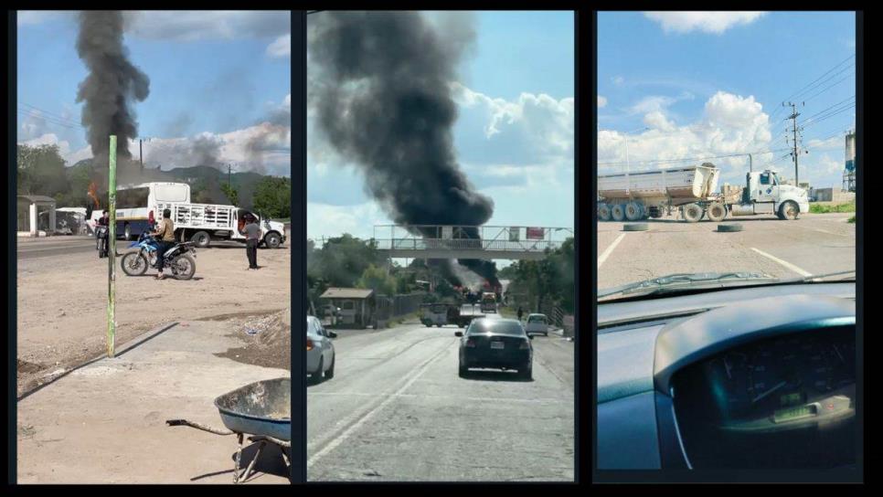 Se desata la violencia en Culiacán, queman camiones y tapan la México 15