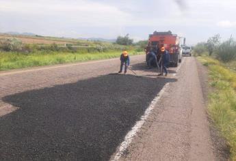 Reencarpetan parte de la carretera México 15 en El Carrizo