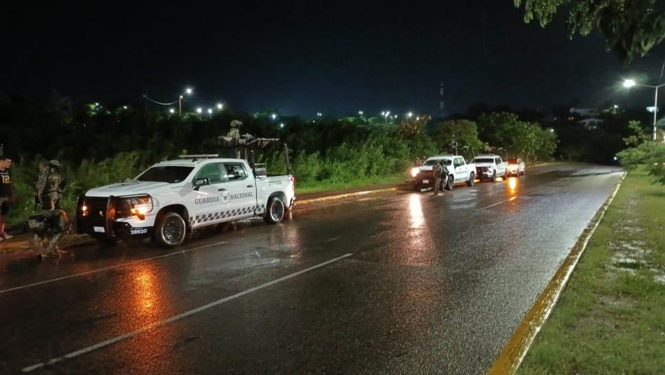 Arrojan ponchallantas y dañan patrulla de la Guardia Nacional en el Parque 87 de Culiacán