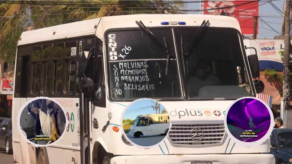 FOTO: Camiones en pésimas condiciones.