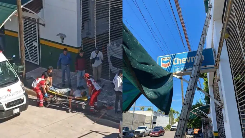 El hombre fue trasladado al hospital. FOTO: Ernesto Torres
