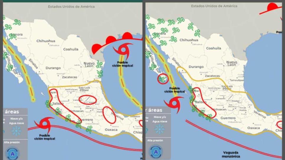 Meteorológico pronostica posible ciclón para BCS, Sinaloa y Sonora ¿cuándo llegaría?