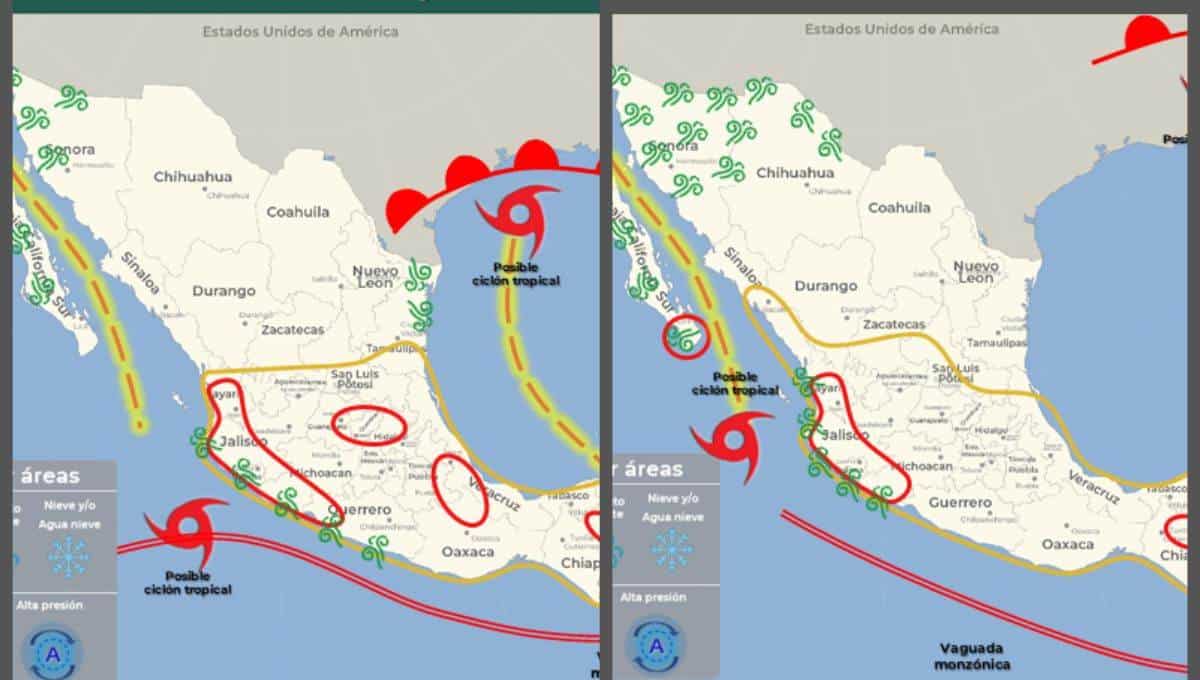Así los pronósticos para la próxima semana. FOTO: SMN