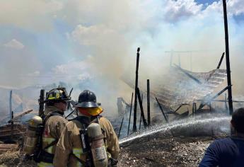 Fuego consume cuatro viviendas de madera y lámina en Los Mochis