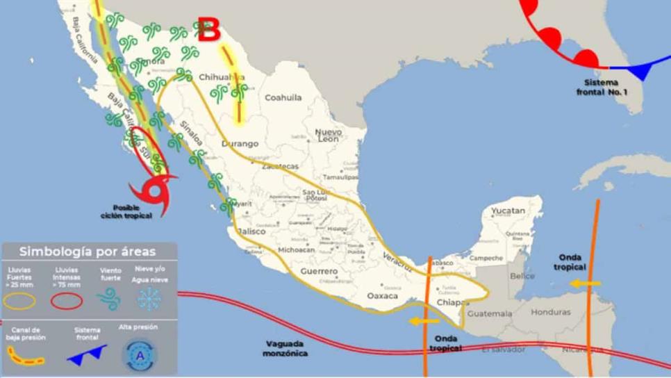 Posible ciclón "Ileana" dejará lluvias de hasta 150 mm en Sinaloa