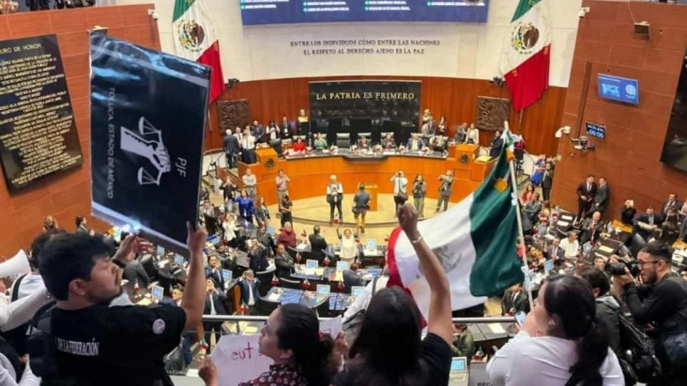 Reforma al Poder Judicial: "portazo" en el Senado, declaran receso ante manifestaciones