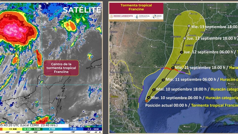 En las próximas horas se prevé que Francine se convierta en huracán categoría 1