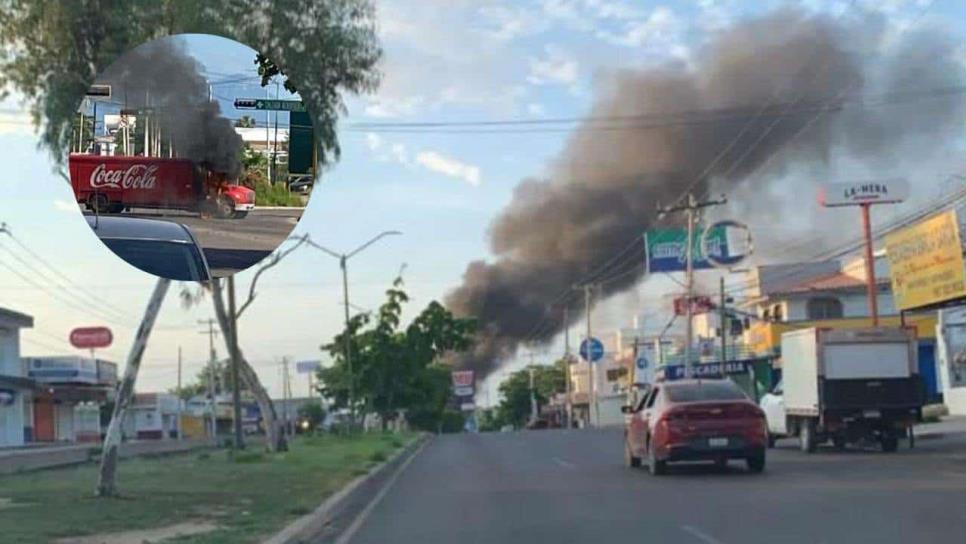 Incendian otro camión cerca de la colonia Barrancos, Culiacán