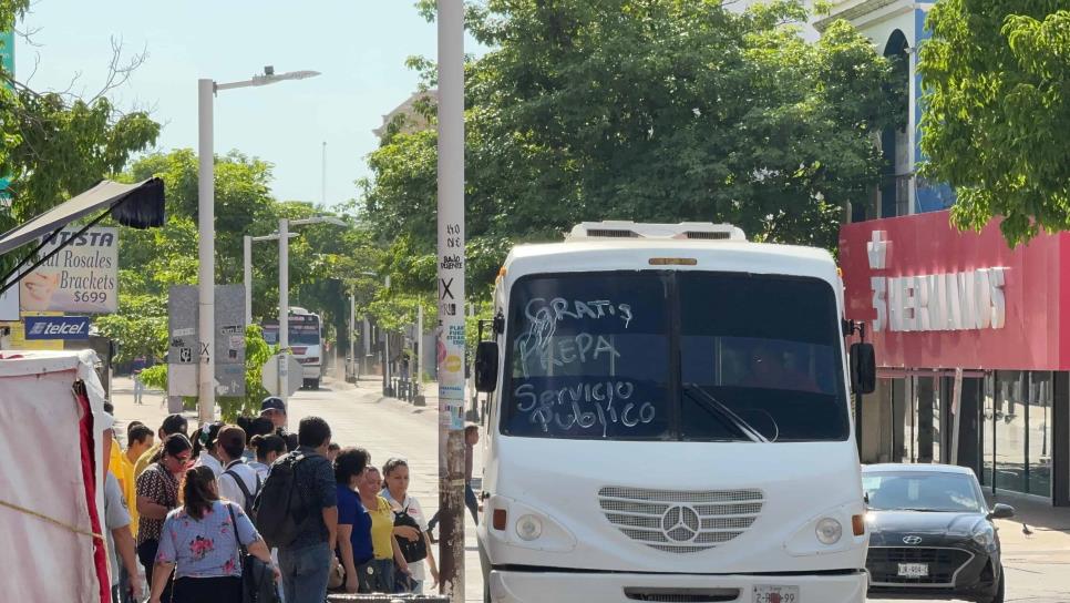 Gobierno de Sinaloa ofrece servicio de transporte público gratis ante la suspensión de camiones en Culiacán