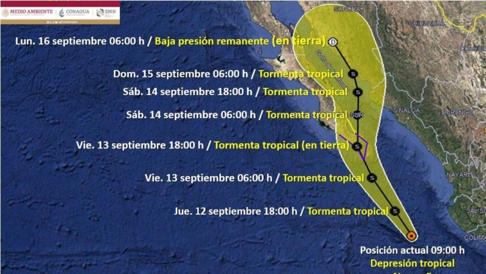 Ileana se convertirá en tormenta tropical este jueves