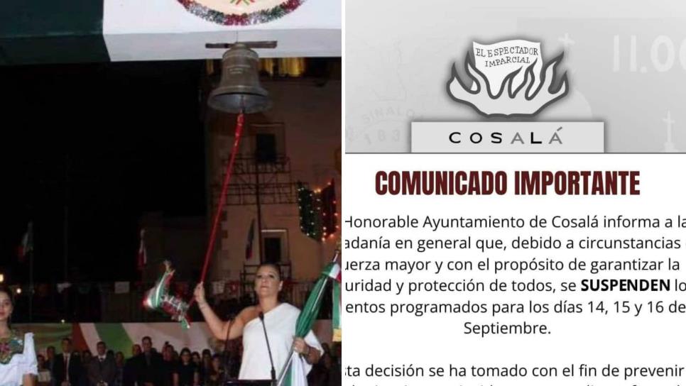 Se suspenden eventos de Fiestas Patrias por motivos de seguridad en Cosalá 