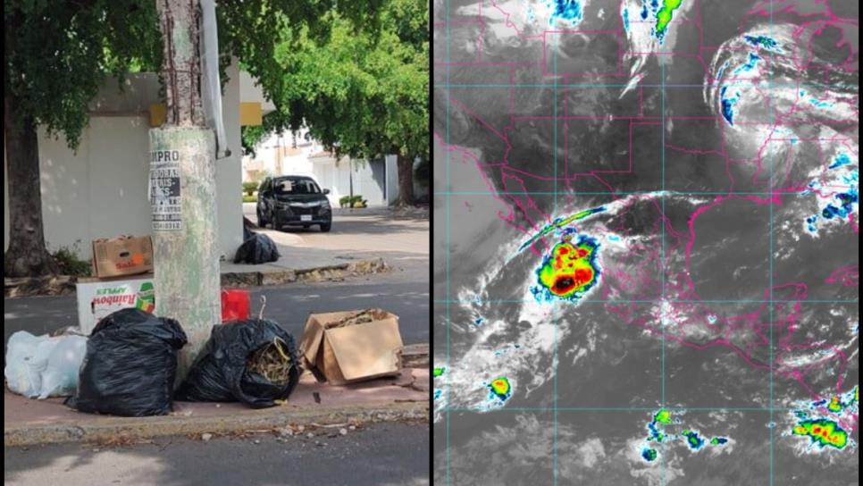 Piden no sacar la basura en Ahome ante Tormenta Tropical Ileana