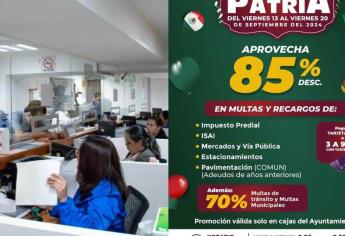 Aprovecha hasta un 85 % de descuento en multas y recargos en Culiacán