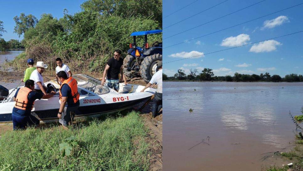 10 comunidades en riesgo por crecida del río Sinaloa en Guasave; 107 personas siguen en refugios