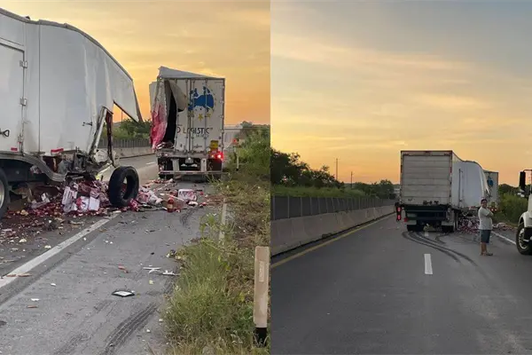Tráiler se impacta contra otro en la Mazatlán-Culiacán y provoca cierre de la autopista Tráiler se impacta contra otro en la Mazatlán-Culiacán y provoca cierre de la autopista