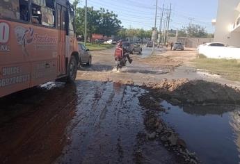 Máquina rompe tubería y deja sin agua potable a más de 40 colonias de Mazatlán  