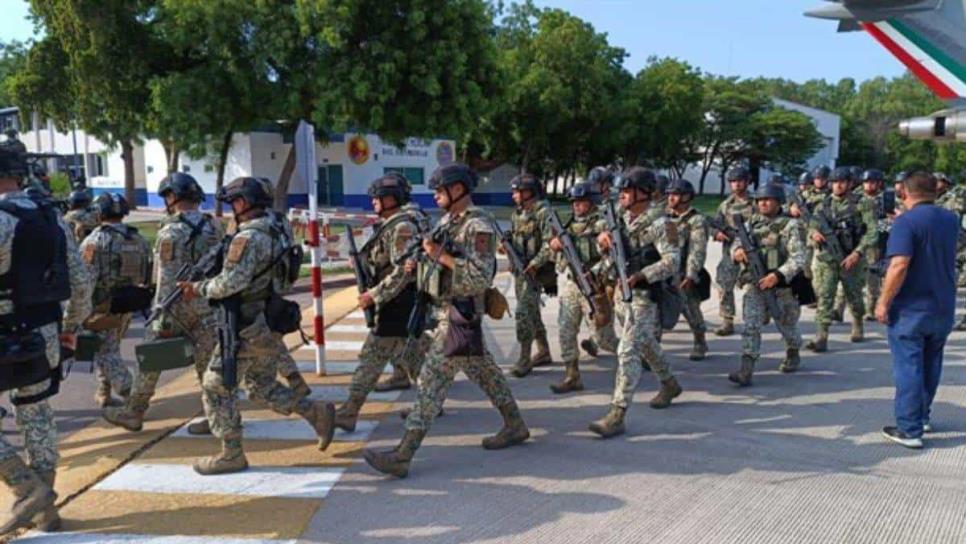 Más de 100 militares de Fuerzas Especiales llegan este lunes a Sinaloa