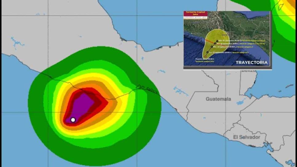 Tormenta Tropical John: Sigue la trayectoria EN VIVO hoy 23 de septiembre