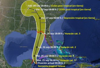 Tormenta Helene podría convertirse en huracán durante la madrugada del miércoles