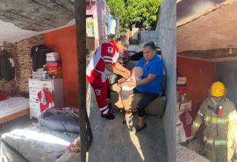 Se cae enjarre de una casa y lesiona a familia mientras dormía en Los Mochis