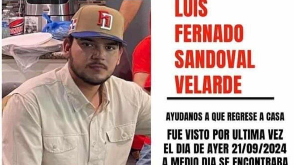 Joven de 20 años desaparece en Culiacán; familiares piden ayuda para localizar a Luis Fernando