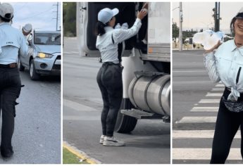 Lady Aguas, la joven que vende agua embotellada en cruceros de Monterrey