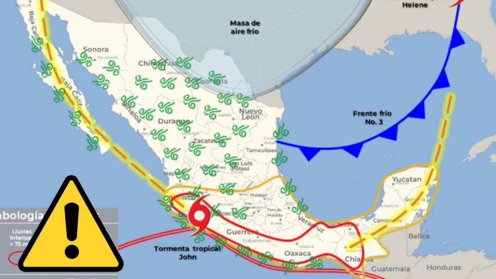 Huracán John y Helene: ¿cuál es su trayectoria en México hoy 27 de septiembre de 2024?