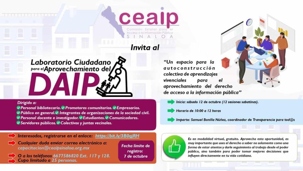 CEAIP lanza taller de aprovechamiento del derecho de acceso a la información