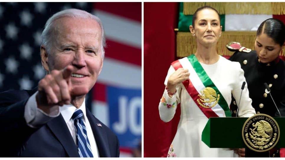 Joe Biden felicita a Claudia Sheinbaum por convertirse en la primera mujer presidenta de México