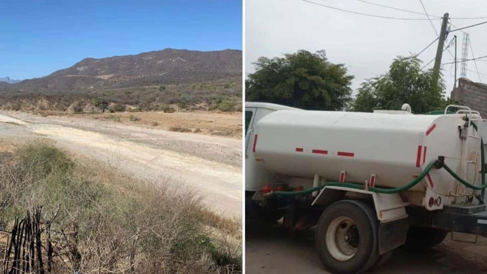 Sequía azota a Choix, con 3 pipas entregan agua a familias de 30 comunidades y la cabecera