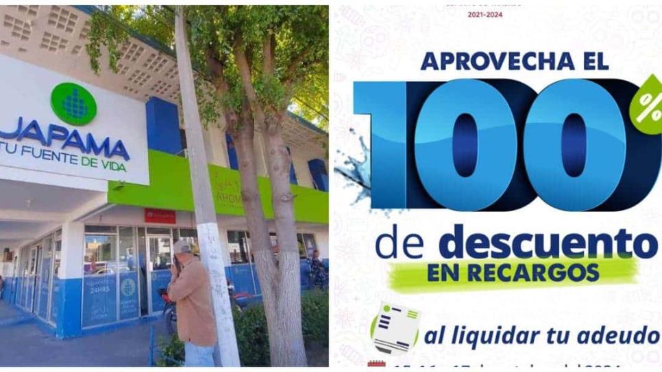 ¿Le debes a JAPAMA? Aprovecha y líquida con un 100% de descuento en recargos este octubre