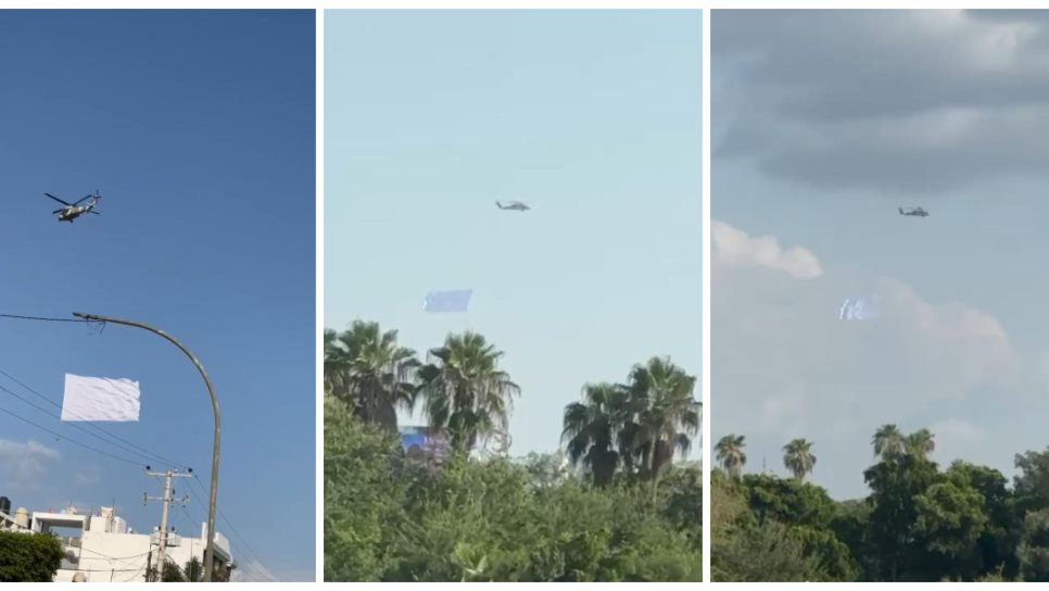 ¿Por qué un helicóptero sobrevoló con una bandera blanca en Culiacán?