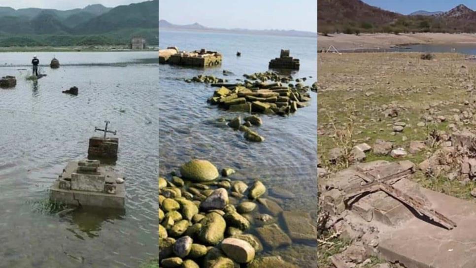 Así emergen viejos panteones en el río Yaqui tras intensa sequía | VIDEO