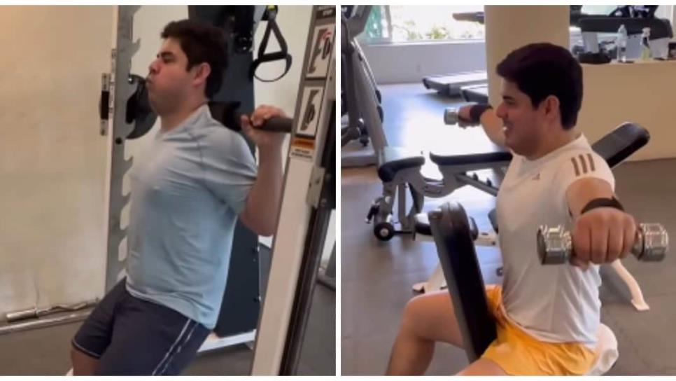 Así va Alfredo Olivas en el gym, se aplica en el reto de Beto Sierra | VIDEO