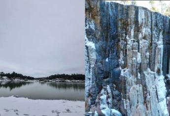 Como en Canadá pero es México, este lago y cascada se congelan en temporada de invierno 