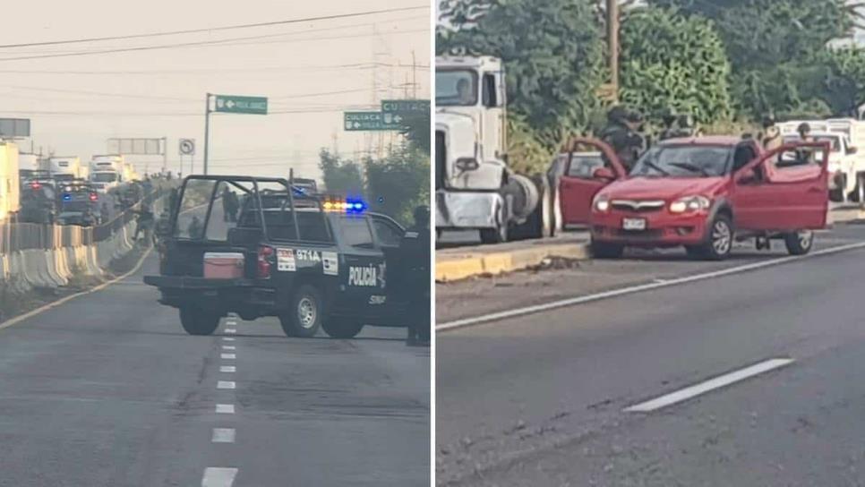 Enfrentamiento en la carretera Culiacán-Eldorado deja 2 heridos, armas y una camioneta aseguradas