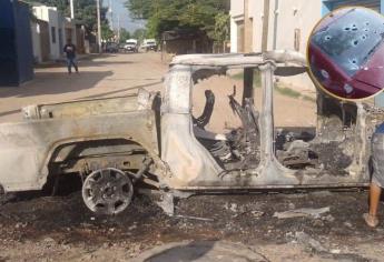 Carros quemados y baleados en las calles, así amaneció Culiacán tras una noche violenta