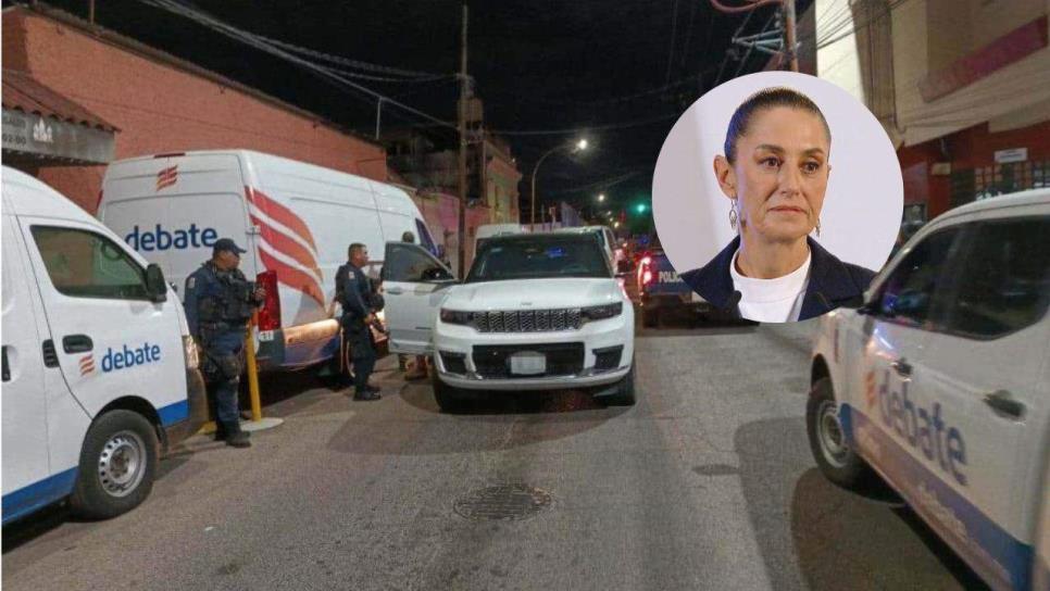 Claudia Sheinbaum condena ataque a instalaciones del debate en Culiacán