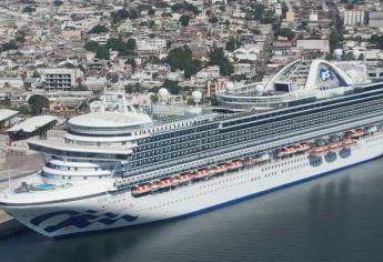 Cerca de 4 mil turistas llegan este lunes a Mazatlán a bordo del crucero Ruby Princess