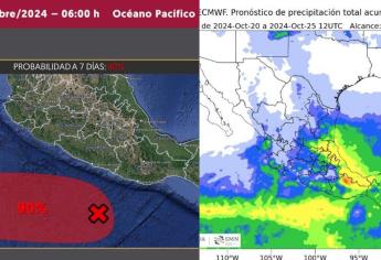 Ciclón Lane al 90 % de formarse, ¿Dónde se ubica?