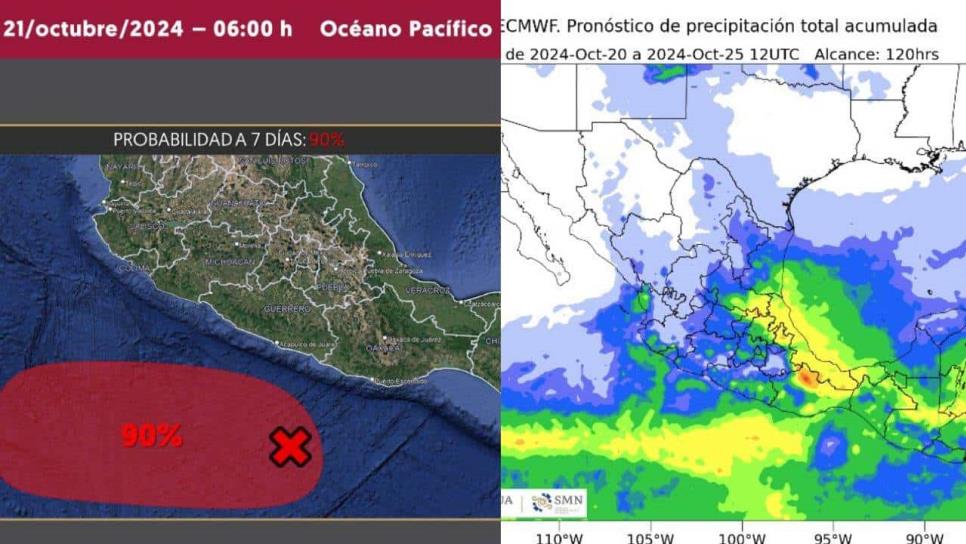 Ciclón Kristy al 90 % de formarse, ¿Dónde se ubica?