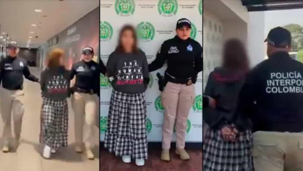 Mujer de Culiacán es detenida en Colombia, era buscada en 196 países