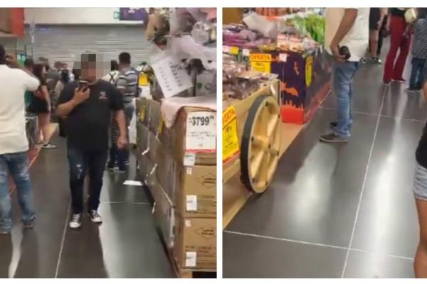 Clientes se refugian en supermercado tras intensa balacera en Mazatlán