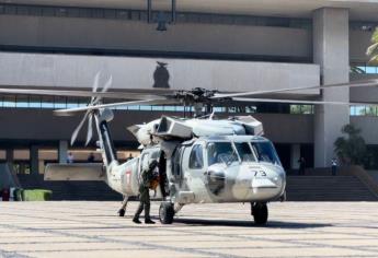 Llegan a Culiacán helicópteros para la exhibición militar de La Gran Fuerza de México