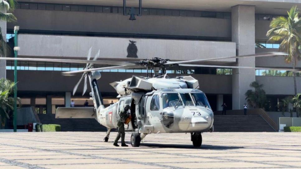 Llegan a Culiacán helicópteros para la exhibición militar de La Gran Fuerza de México