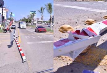 Vandalizan plumas del cruce ferroviario en Mazatlán; así quedaron | FOTOS